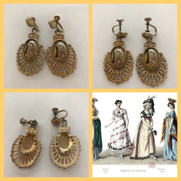👩🏻🎤🌷Vintage antique screw back earrings - Picture 1 of 5